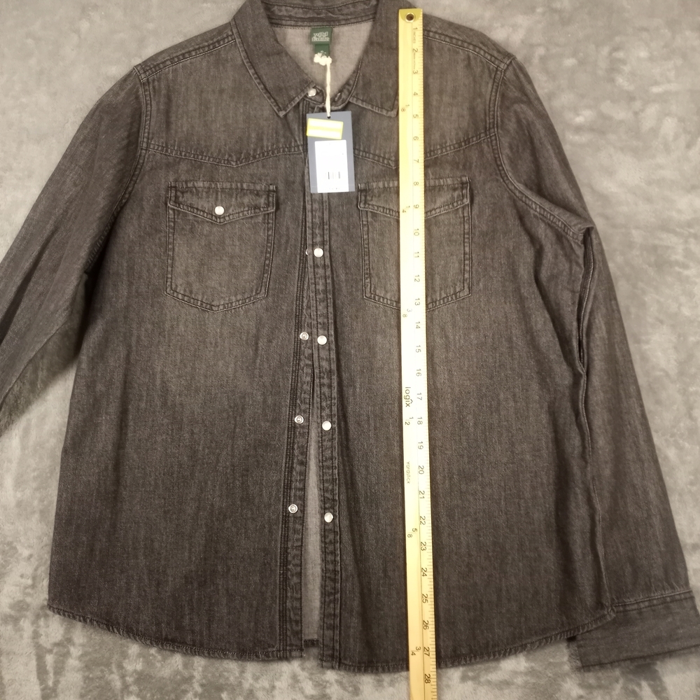 Universal Thread Womens Gray Denim Button-Up Shir… - image 9